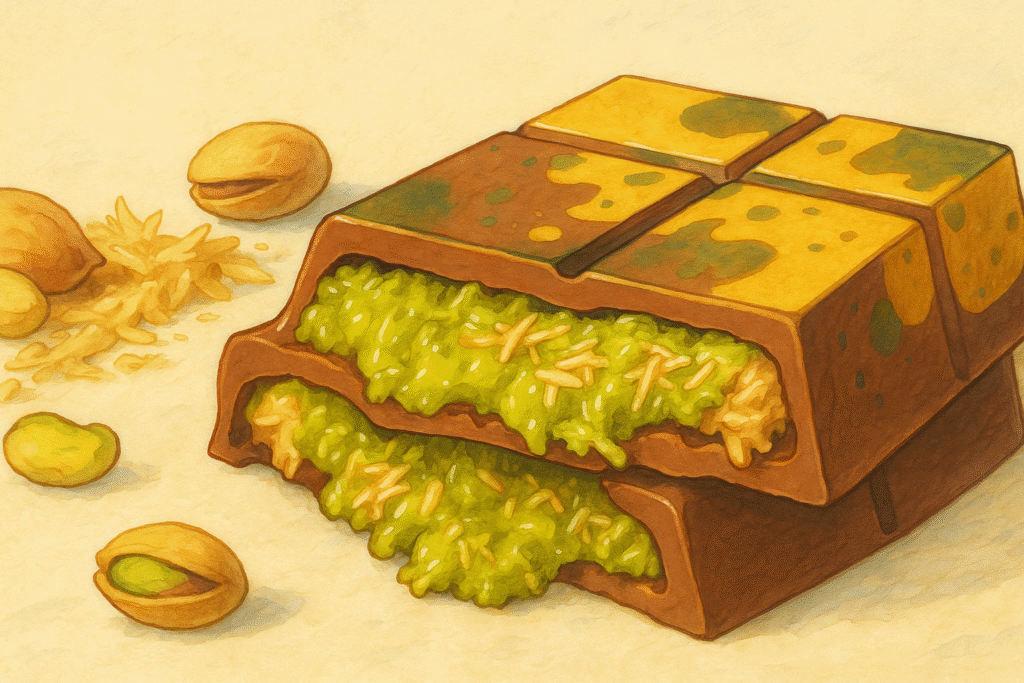 Artisanal Dubai-style chocolate in Paris – pistachio-filled bars from La Pistacherie, Cluizel, Bernachon, and LB Le Chocolat (2025)